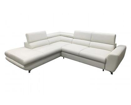 Maxima - Piano Leather Sectional Sleeper Sofa