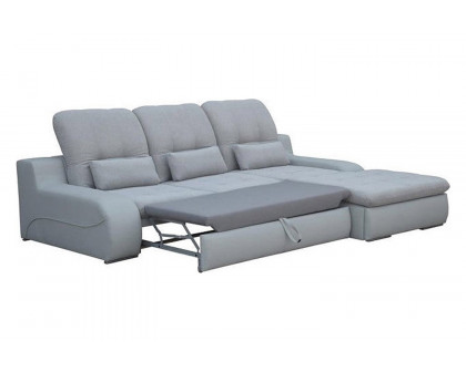 Maxima Bavero Sectional Sleeper Sofa - Light Beige, Right Corner