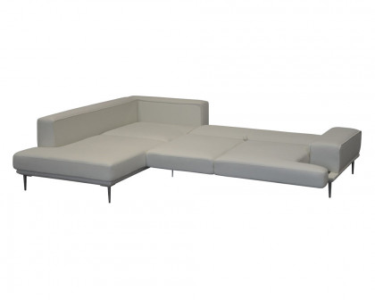 Maxima Levio Sectional Sleeper Sofa - White, Left Corner