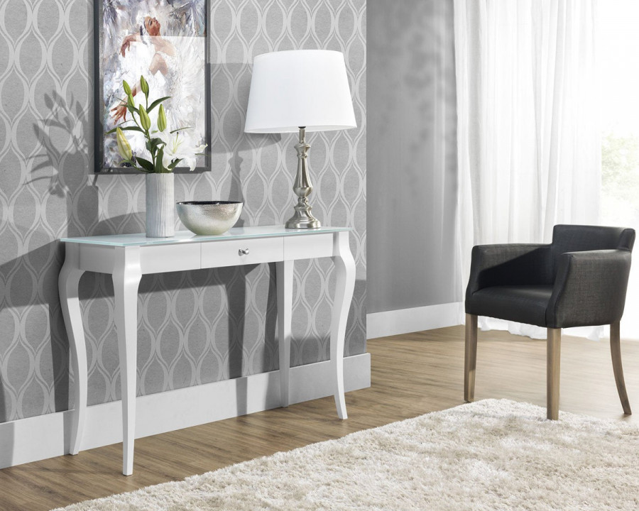 Maxima - Bresso Glass Top Console Table