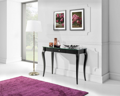 Maxima - Bresso Glass Top Console Table