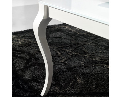 Maxima Bresso Glass Top Coffee Table - White