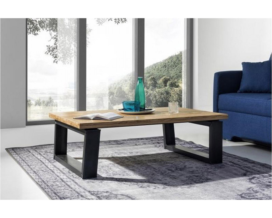 Maxima Bellini Wood Top Coffee Table - Matte Black