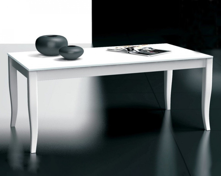 Maxima Finezja Glass Top Coffee Table - Black/White