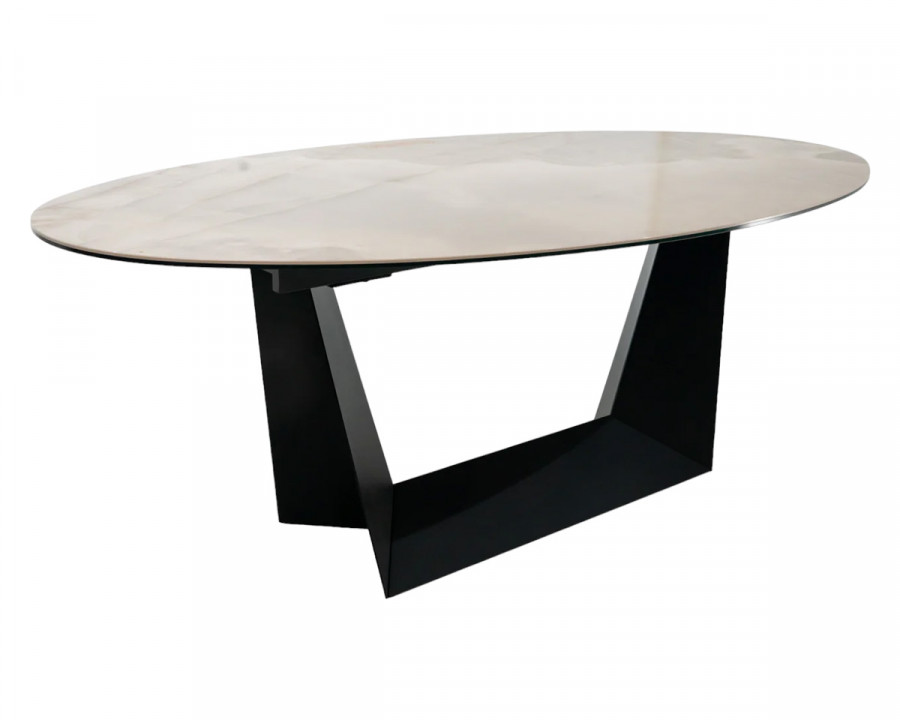 Maxima - Gabriele Dining Table with Ceramic Top and Metal Base