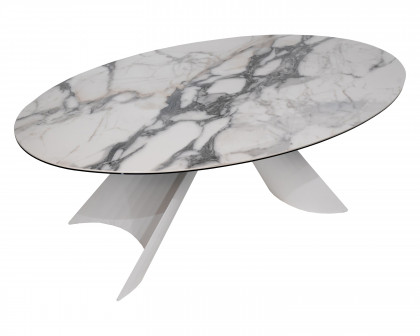 Maxima - Giorgia Dining Table with Ceramic Top and Metal Base