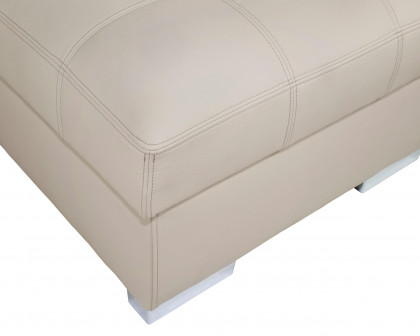 Maxima Irys Small Sleeper Sectional - White, Left Corner