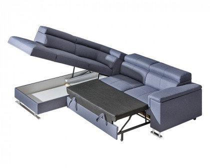 Maxima Nobos Sectional Sleeper Sofa - Gray, Left Corner