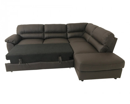 Maxima - Baltica Natural Leather Sleeper Sectional