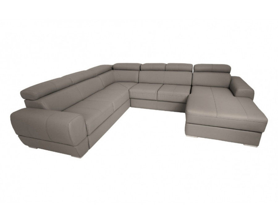 Maxima Vento Large Sleeper Sectional - Gray, Right Corner