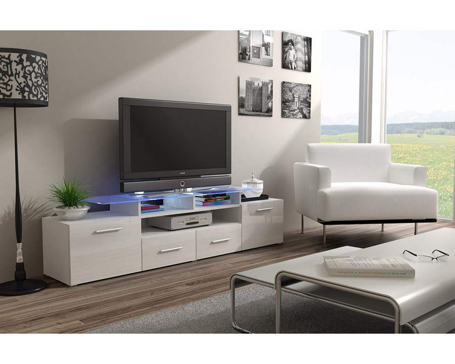 Maxima - Evora Modern TV Stand with Glossy Fronts