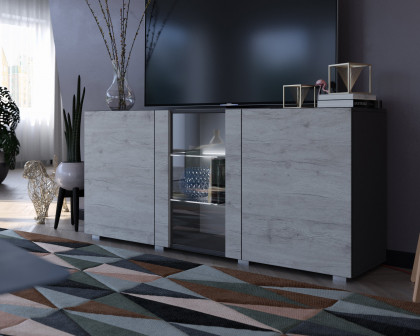 Maxima Amara Sideboard - Slate Gray/White Monaco