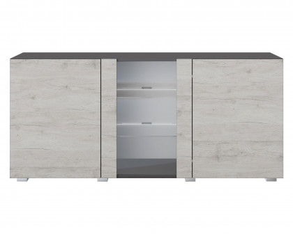 Maxima Amara Sideboard - Slate Gray/White Monaco