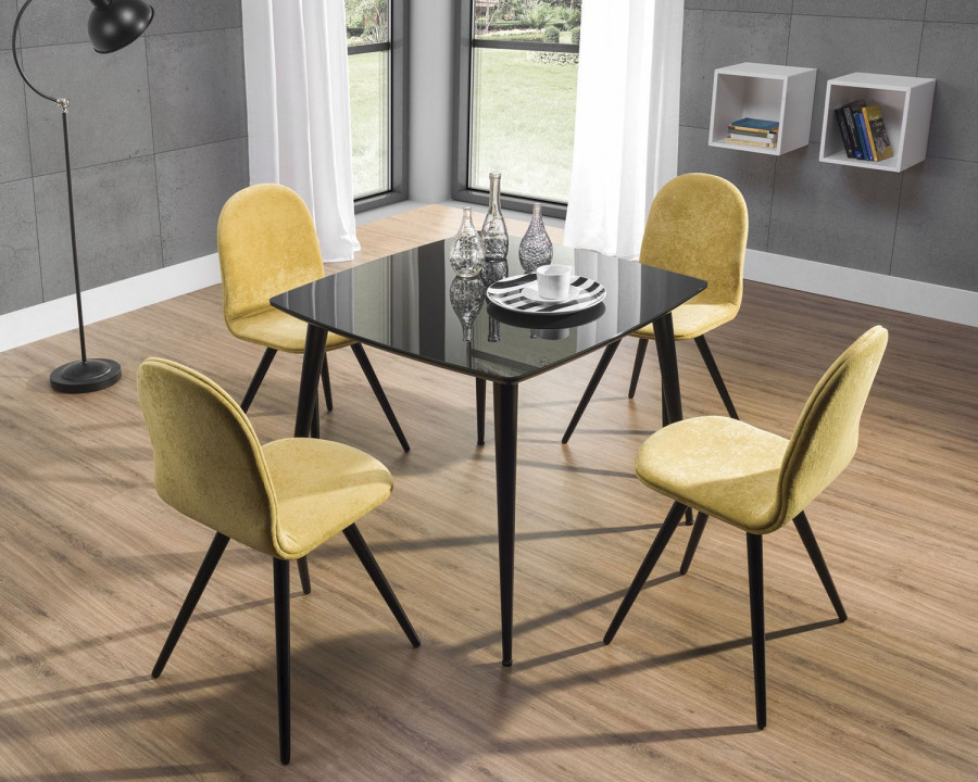 Maxima - Essai Square Glass Top Dining Table