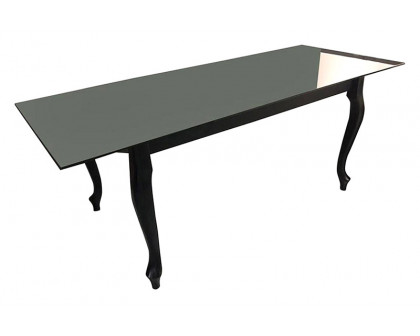 Maxima Retro Glass Top Dining Table - Black