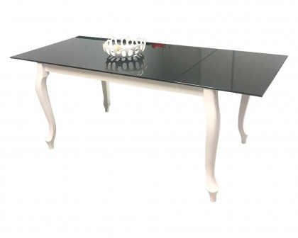 Maxima - Retro Glass Top Dining Table