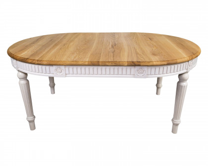 Maxima - Badi Solid Oval Dining Table in Massive Wood