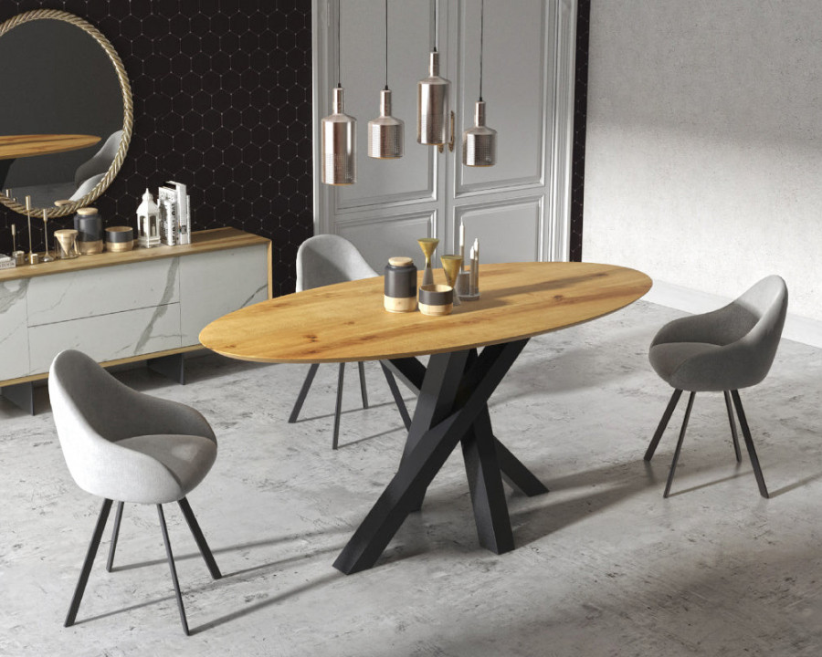 Maxima - Alisa Dining Table in Wood/Black