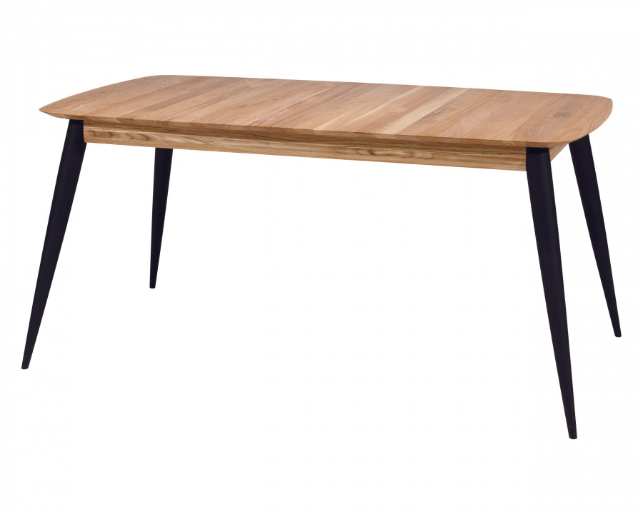 Maxima - Ula Extendable Oak Wood Dining Table in Wood/Black