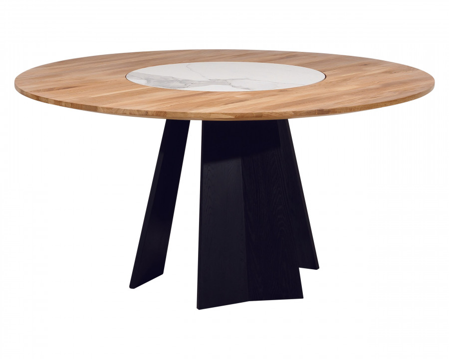 Maxima - Oriana Solid Round Dining Table in Oak Wood