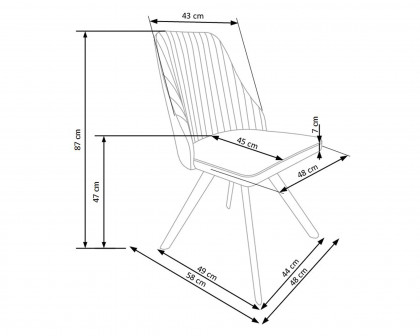 Maxima - Oriana Dining Set with 6 Chairs