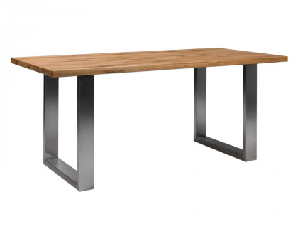 Maxima - Nereus Dining Table with Stainless Steel Legs in Wood