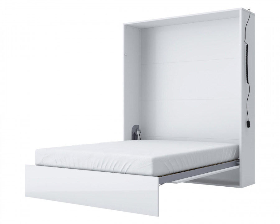 Maxima - Murphy Bed with Remote Control in White, Queen Size