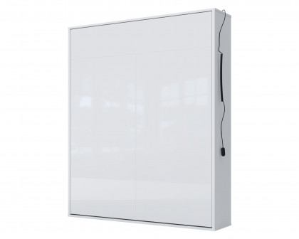 Maxima - Murphy Bed with Remote Control in White, Queen Size