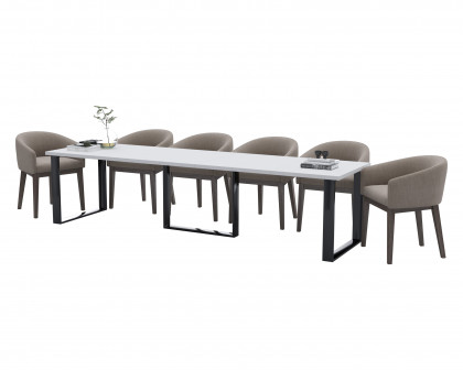 Maxima Sofia Extendable 31,5" Dining Table - White/Black