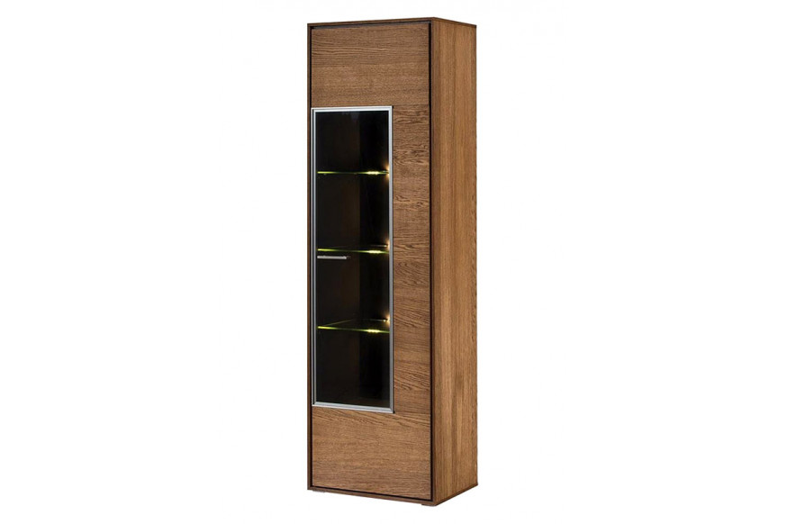 Maxima™ Harmony Right Door Display Cabinet - Gray/Walnut