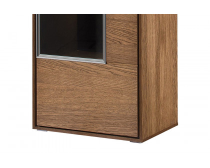 Maxima™ Harmony Right Door Display Cabinet - Gray/Walnut