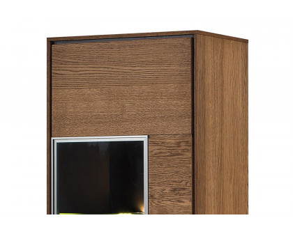 Maxima™ Harmony Right Door Display Cabinet - Gray/Walnut