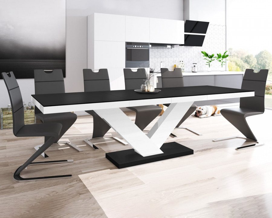 Maxima Toria Dining Set - Black/White