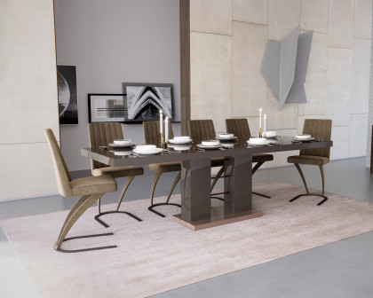 Maxima - Losa Dining Set in High Gloss