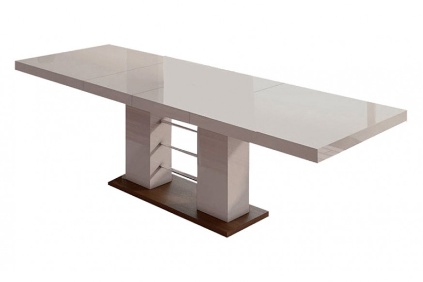 Maxima™ Linosa High Gloss Dining Table with Extension - Cappuccino