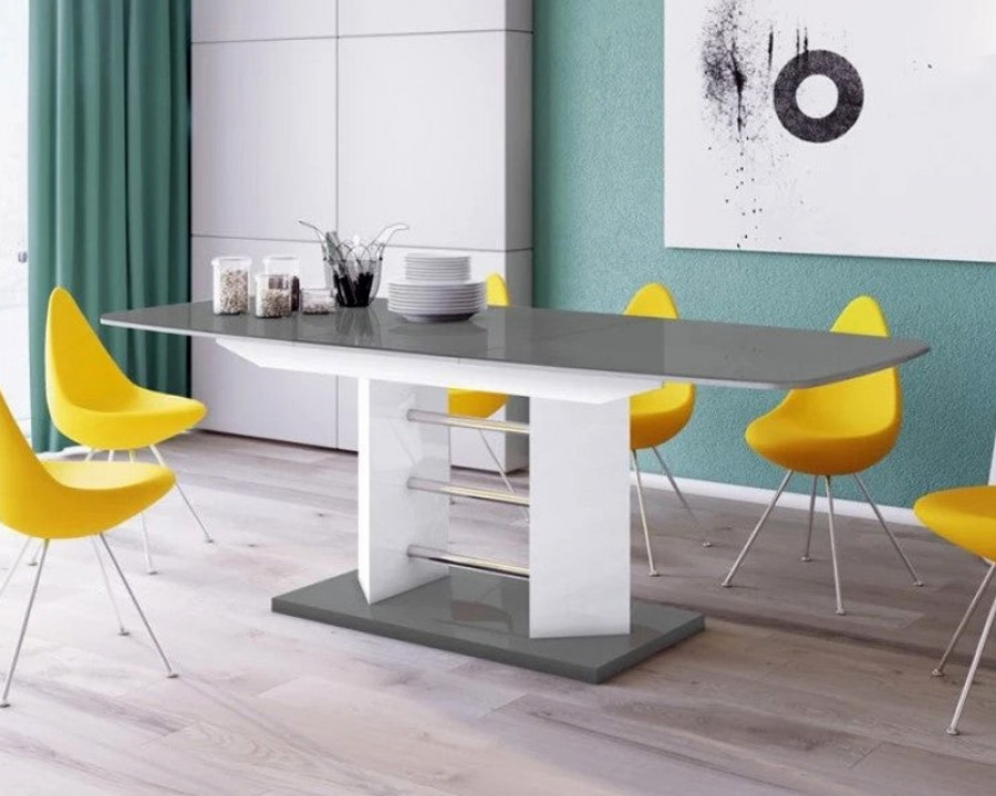 Maxima Linosa 3 Dining Table with Extension - Gray/White