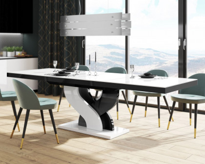 Maxima Bella Dining Table - White/Black