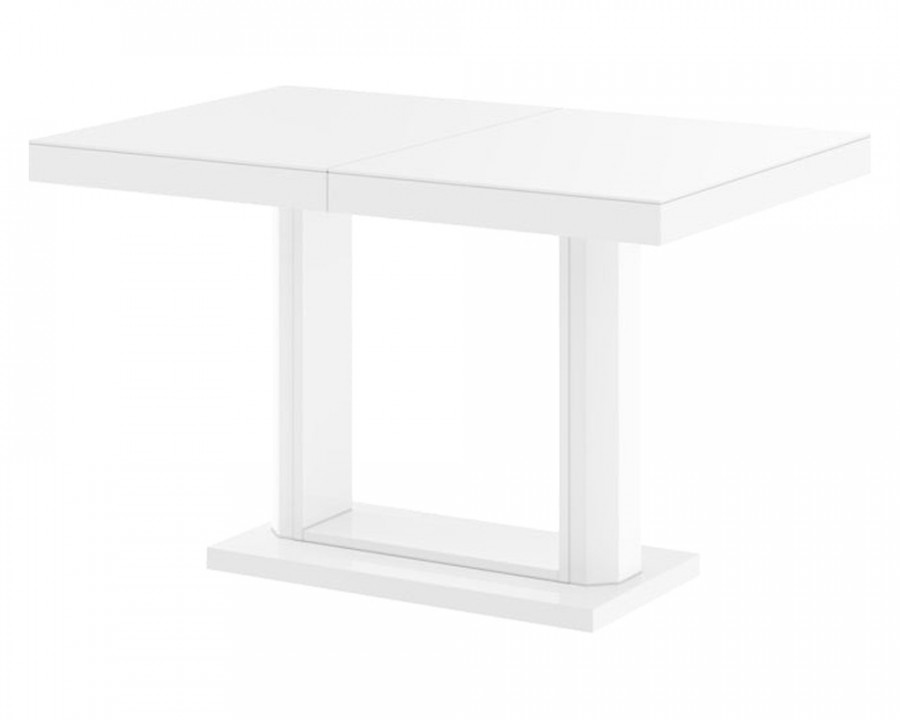 Maxima Quatro Dining Table with Extension Matt - White