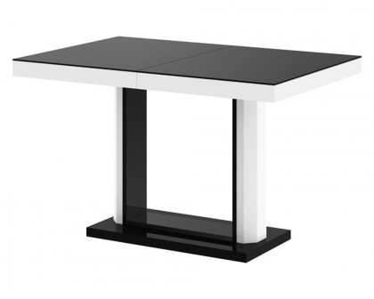 Maxima Quatro Dining Table with Extension Matt - White