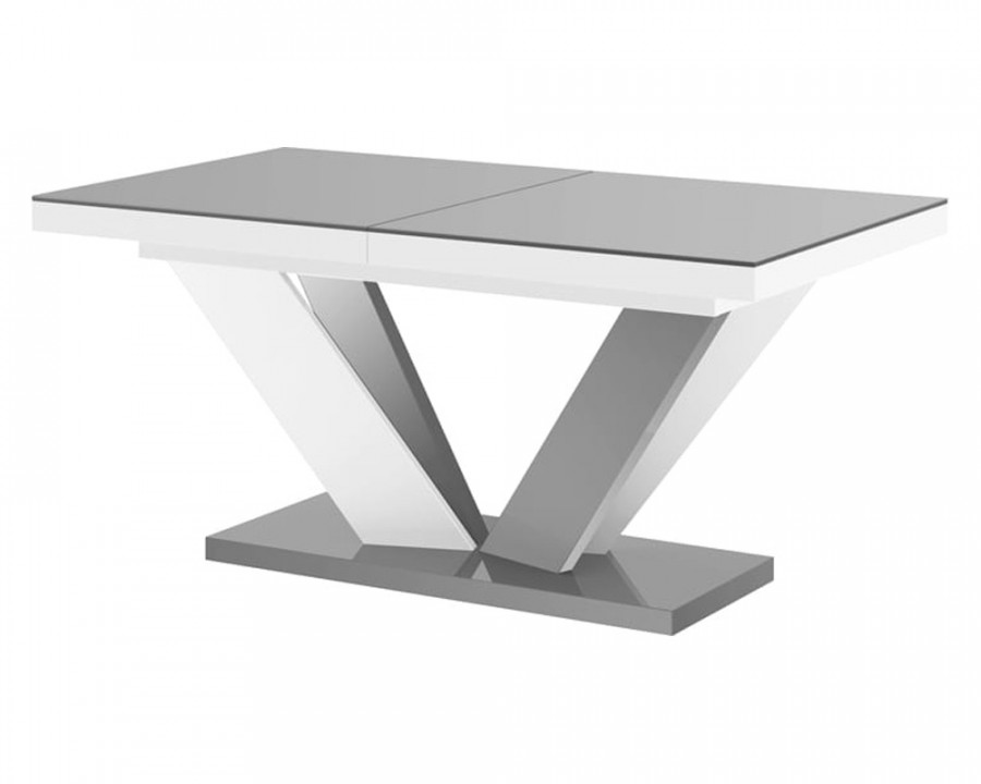 Maxima Aviv Extendable Dining Table - Gray/White