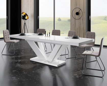 Maxima Aviv Extendable Dining Table - White