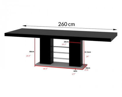 Maxima - Linosa Dining Table with 2 Extension in Gray