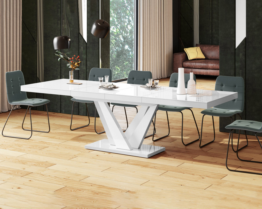 Maxima Chara Dining Table - White