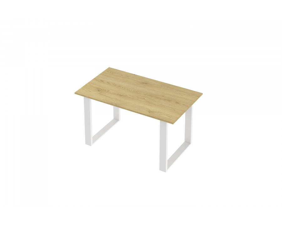 Maxima Nota Dining Table - Solar Oak/White