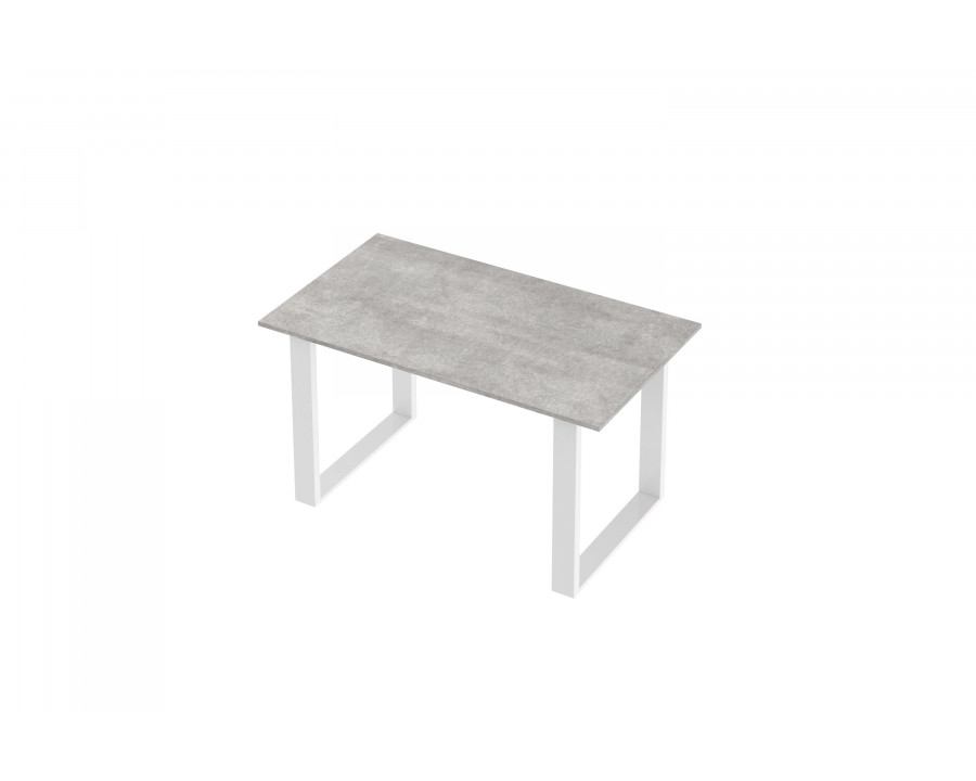 Maxima Nota Dining Table - Gray Stone/White