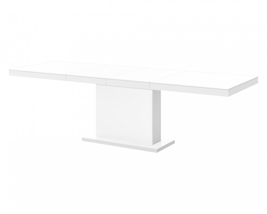 Maxima Moka Dining Table with 2 Extension - White