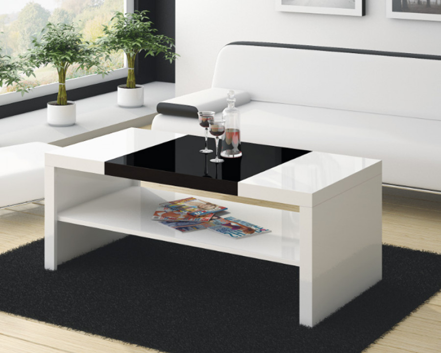 Maxima Duo Coffee Table - White/Black