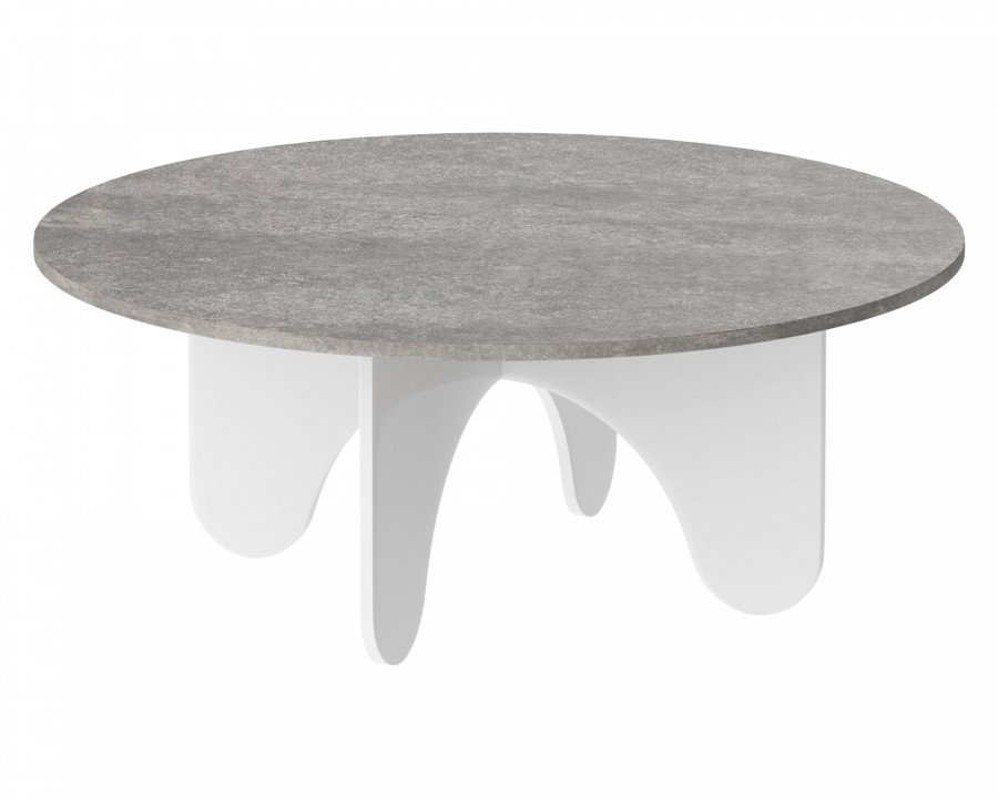 Maxima Lida Coffee Table - Gray Stone/White