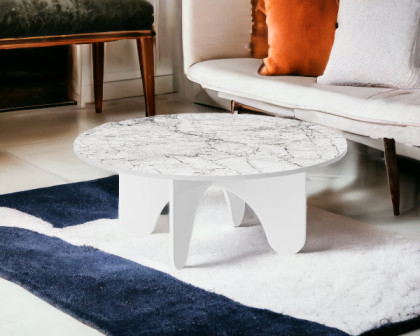 Maxima Lida Coffee Table - Venatino White