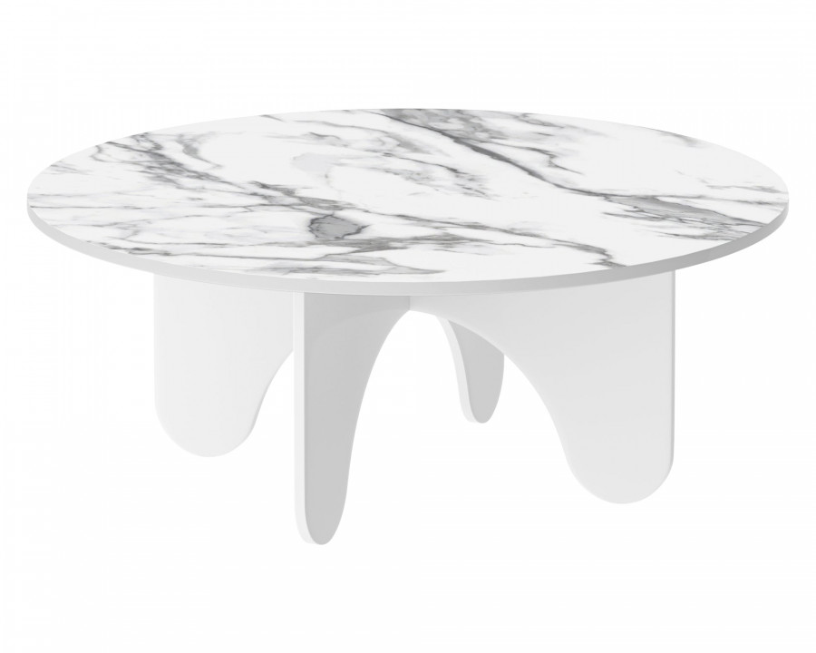 Maxima Lida Coffee Table - Marble/White